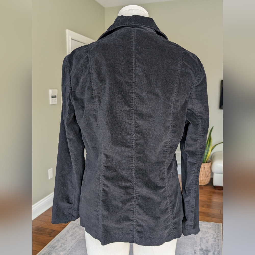 V Cristina Women's Black Velvet Blazer Sequin Lapels Y2K Size L - Picture 3 of 16